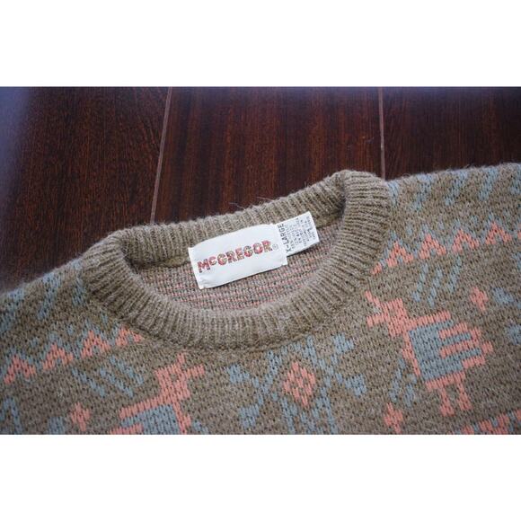 39101 Mens McGregor Vintage Tribal Acrylic Pullover Sweater Size XL - Picture 1 of 8